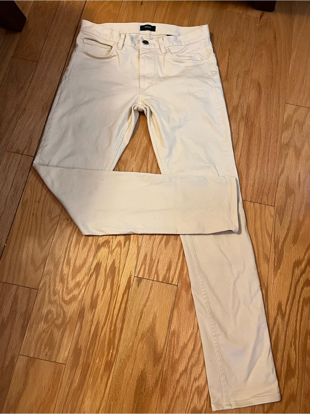 New Theory Raffi Pima Twill Jeans - cream 31 or 12
